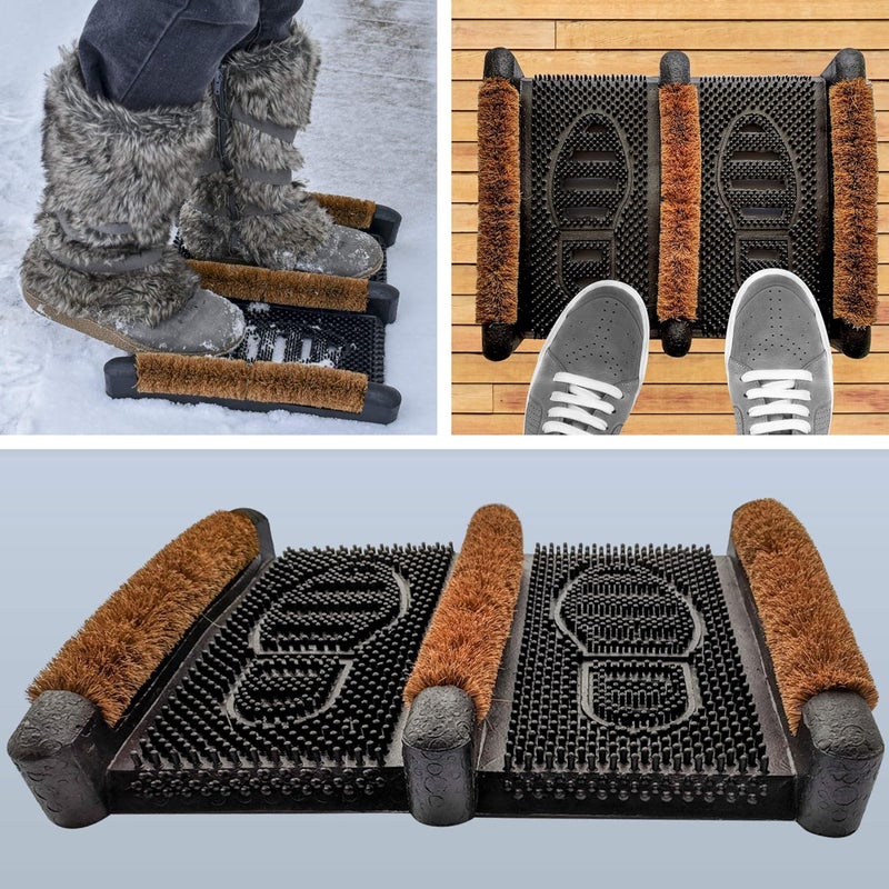 NINAMAR Mud Scrubber Rubber Brush Mat - Scrub & Scrape Muddy Shoes - 1 Pack - Image 4